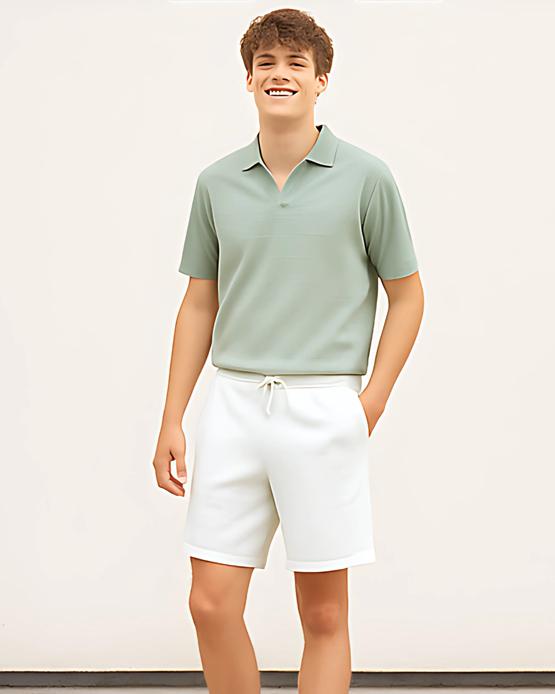 Sea Salt White Knit Shorts