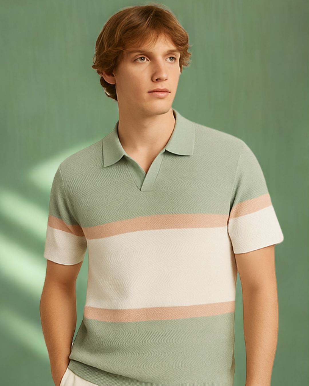 Sage Wave Shoreline Knit Polo