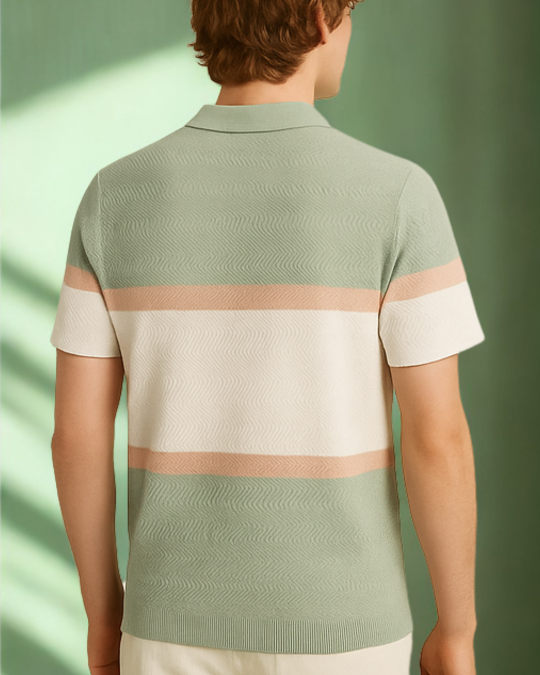 Sage Wave Shoreline Knit Polo