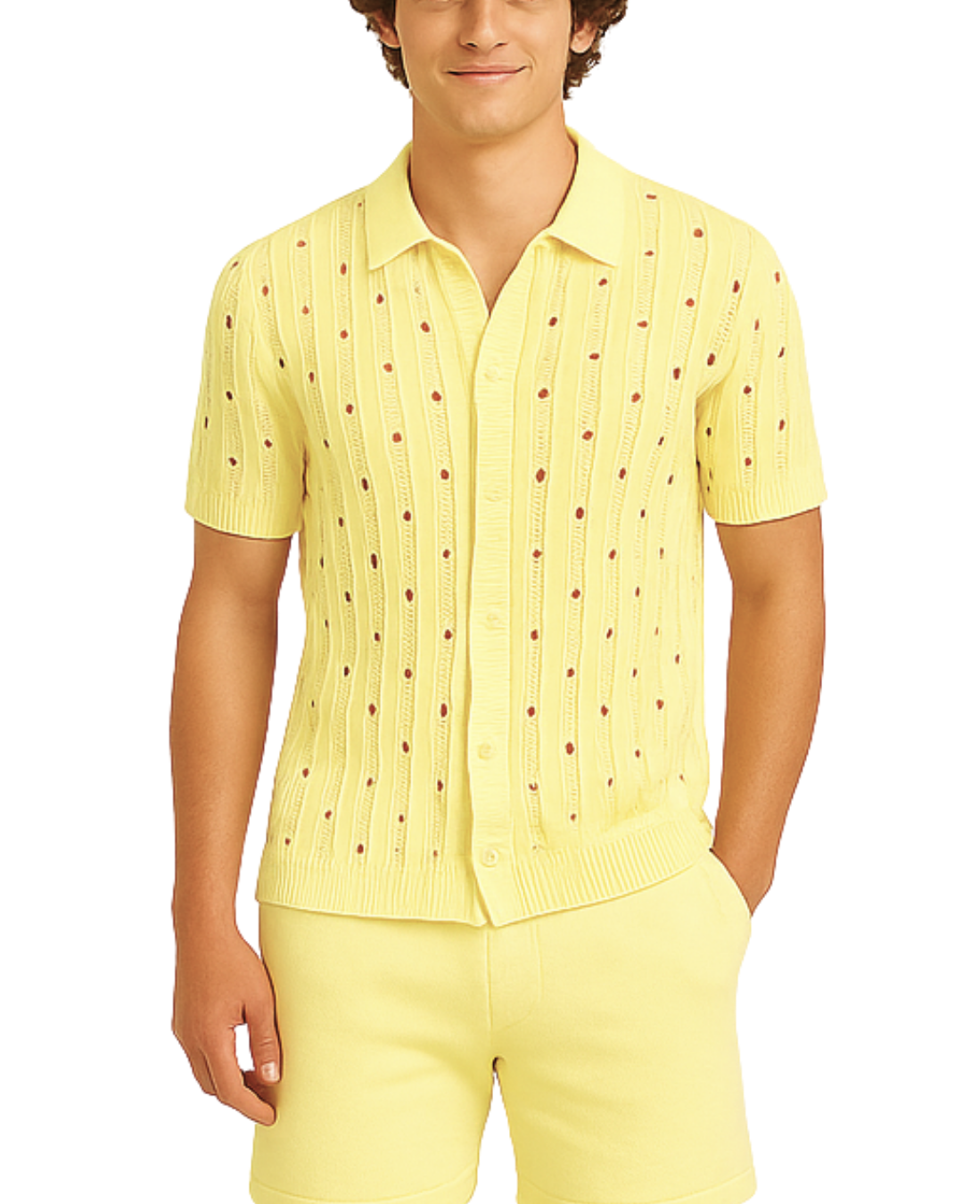 Sunshine Yellow Knit Shorts