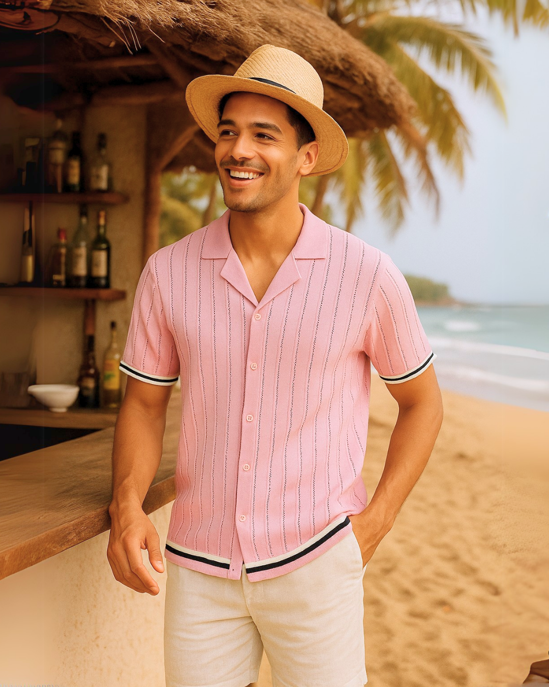 Soft Serve Pink Cuban Shirt