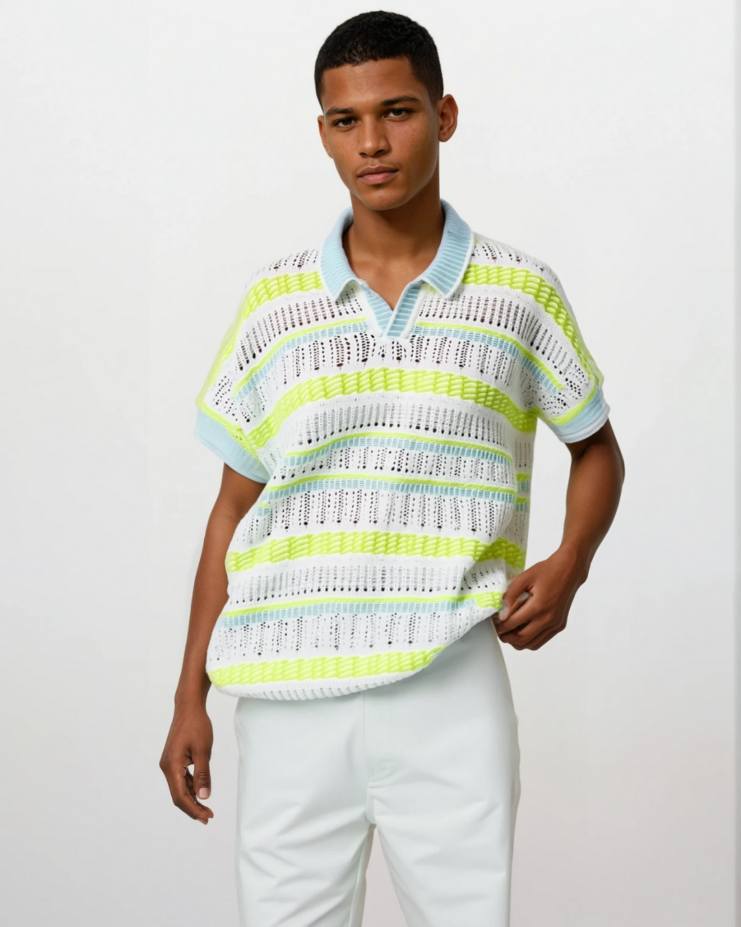 Neon Alley Knit Polo