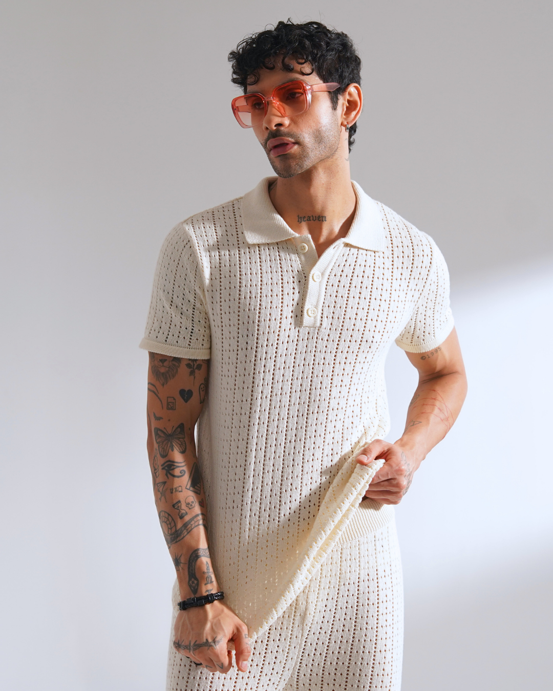 Retro Riviera Breezy Knit Polo