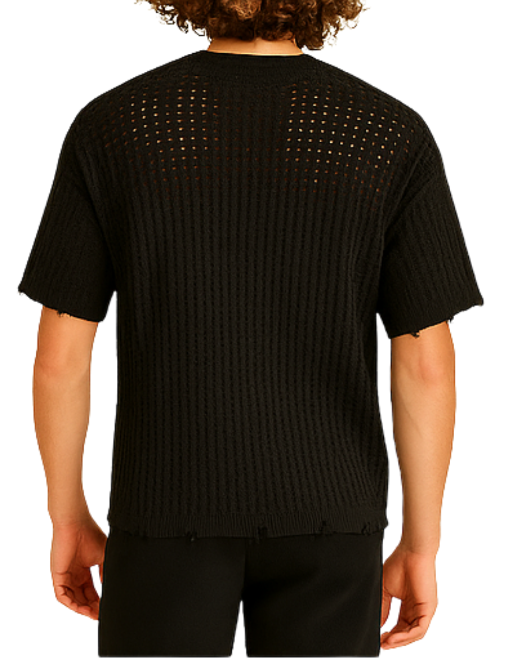 Urban Noir Black Knit Shorts