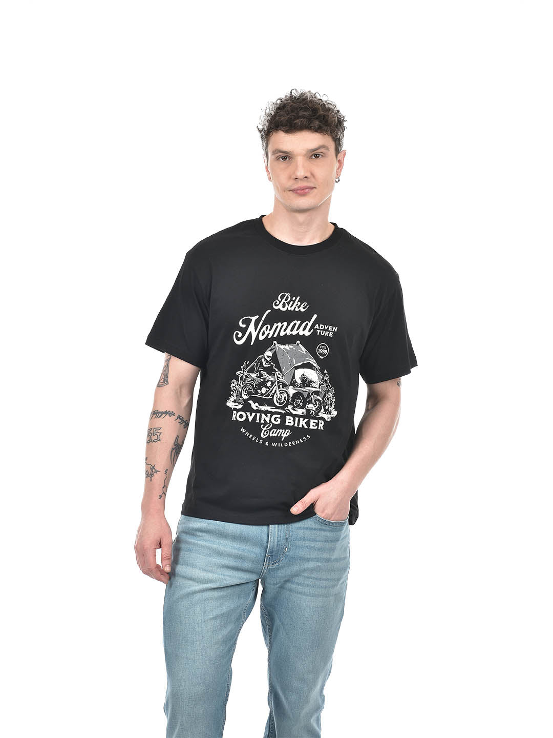 'Nomad' Vintage Graphic T-Shirt – Black