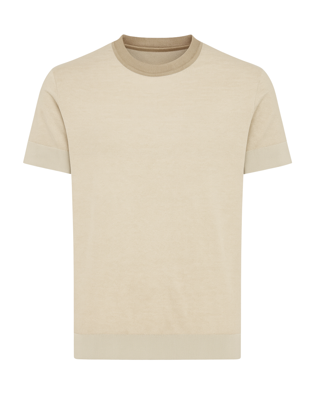 Breeze Line Knit T-shirt - Beige