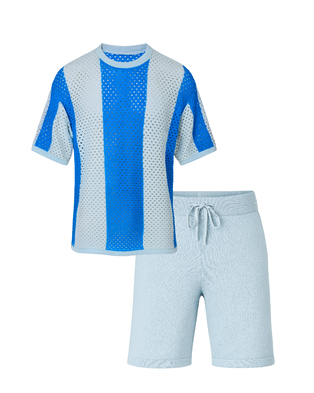 Wave Line Blue Co-ord Set