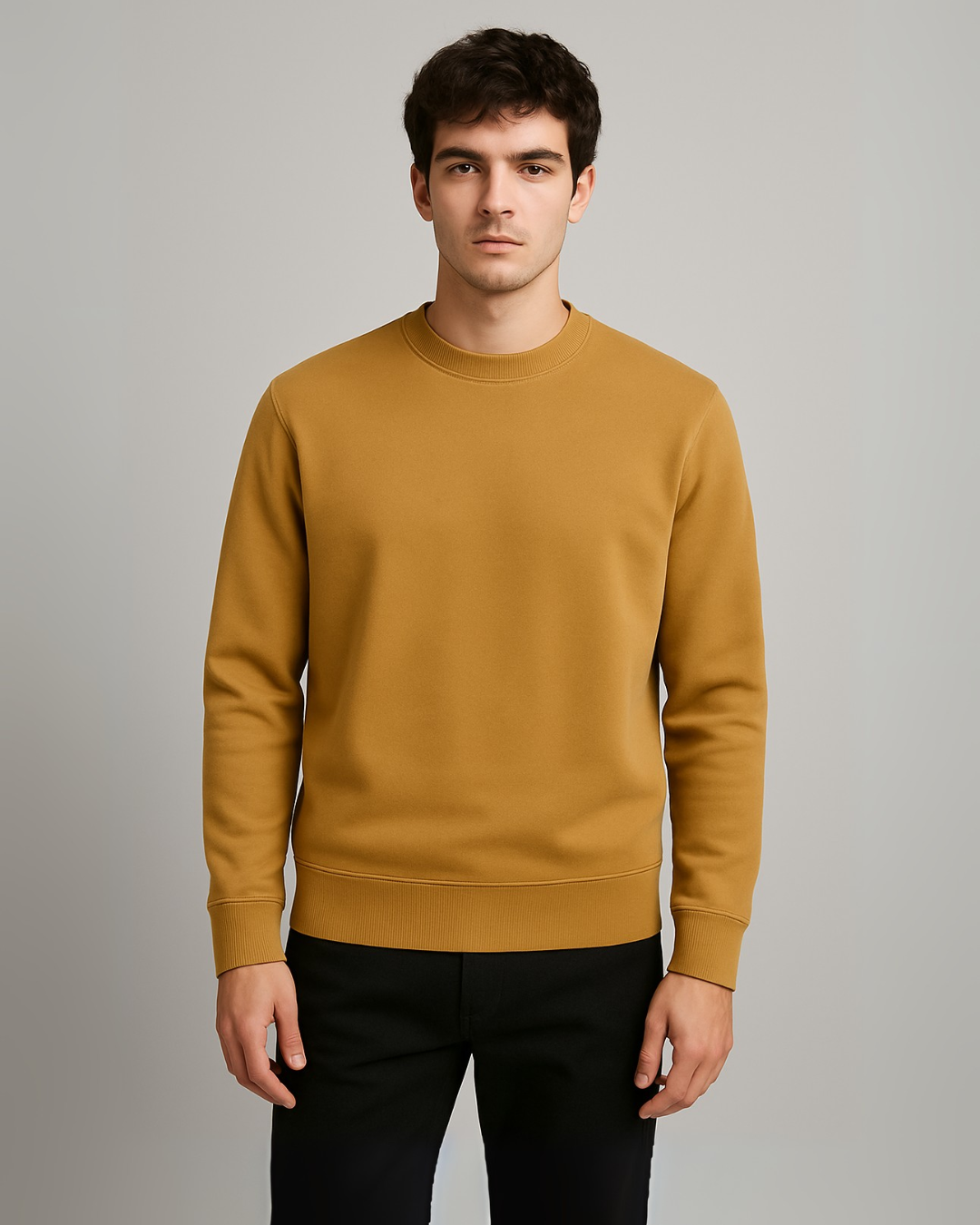 Washed Camel Crewneck Sweatshirt