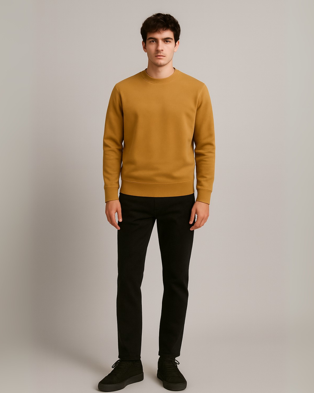 Washed Camel Crewneck Sweatshirt