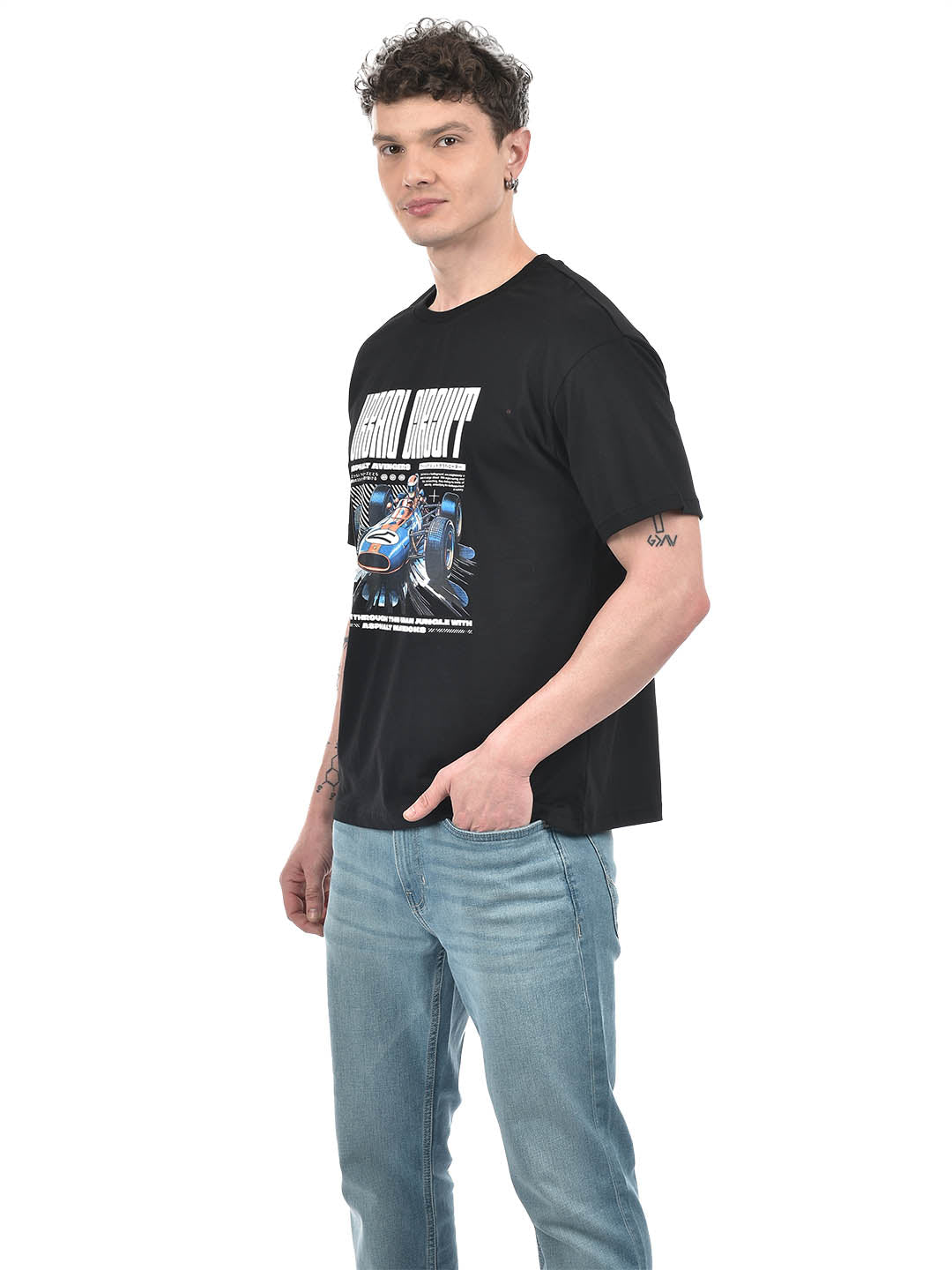 'Urban Circuit' Graphic T-Shirt – Black