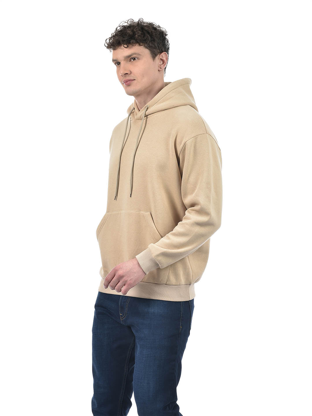 All Rounder Classic Beige Fleece Hoodie