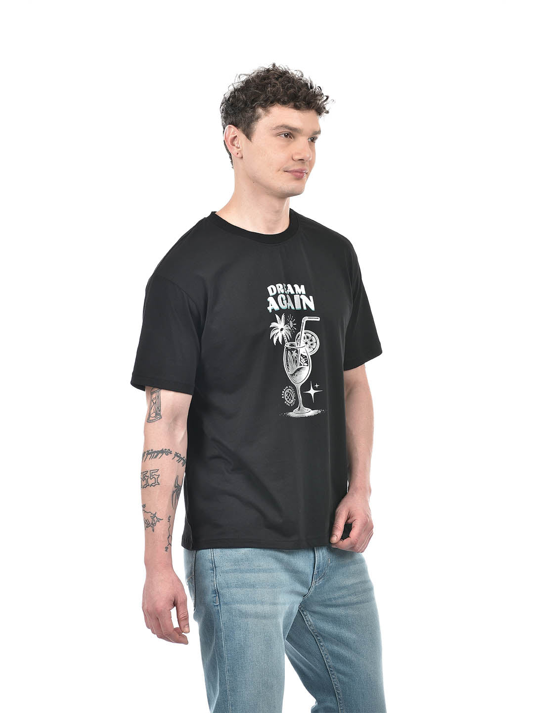 'Dream Aagain' Pearl Graphic T-Shirt – Black