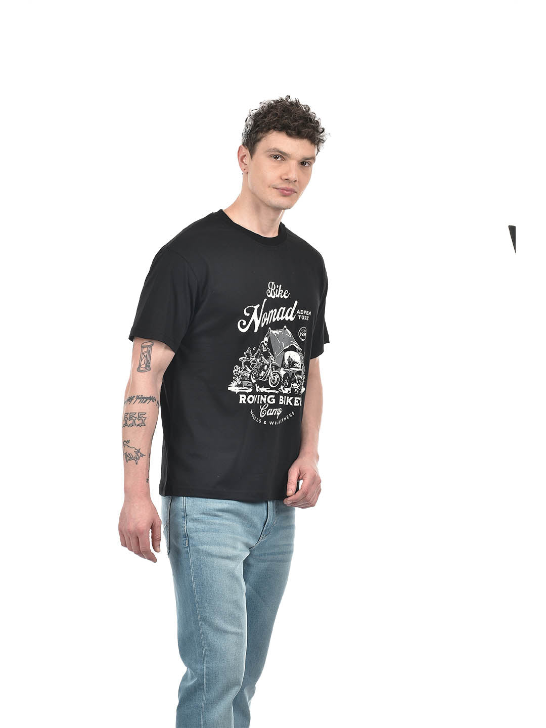 'Nomad' Vintage Graphic T-Shirt – Black