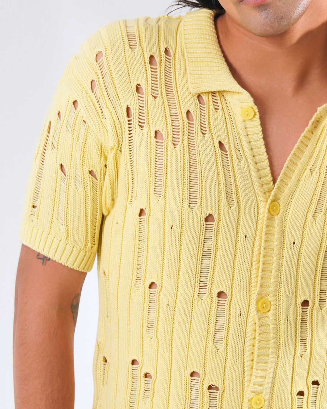 Drip Knit Shirt - Yellow Haze