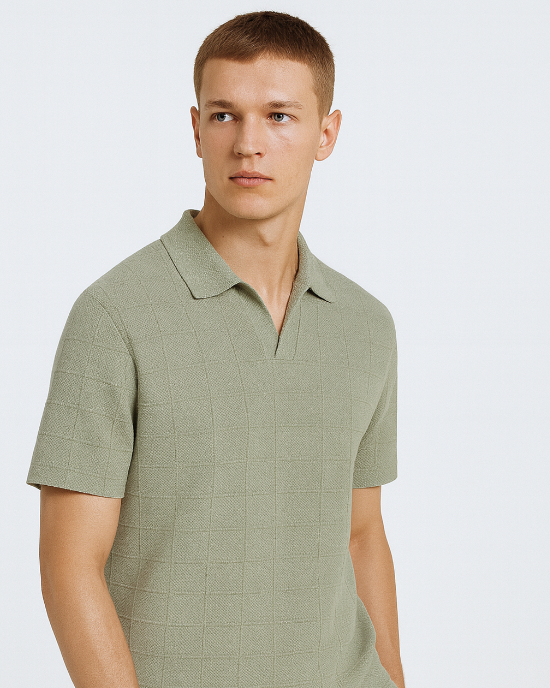 Breezy Grid Knit Polo