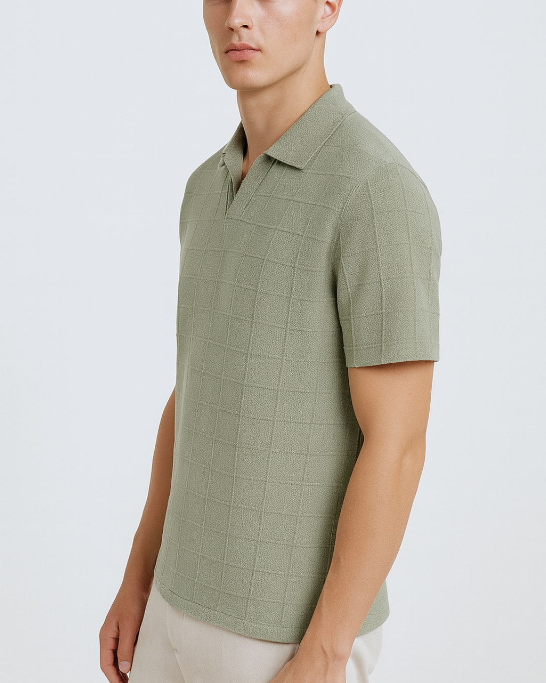 Breezy Grid Knit Polo