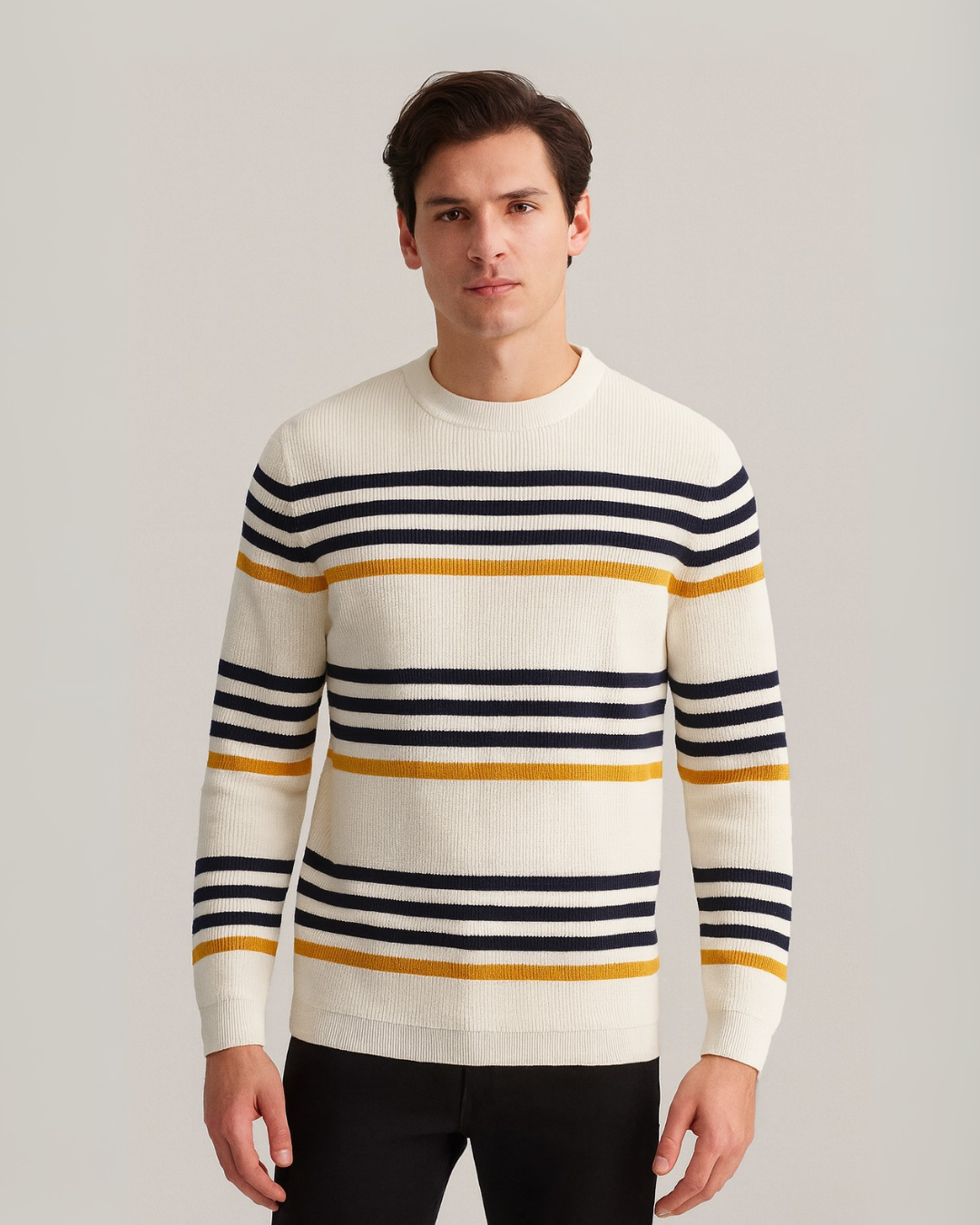 Coastal Stripes Knit Full Sleeved T-shirt