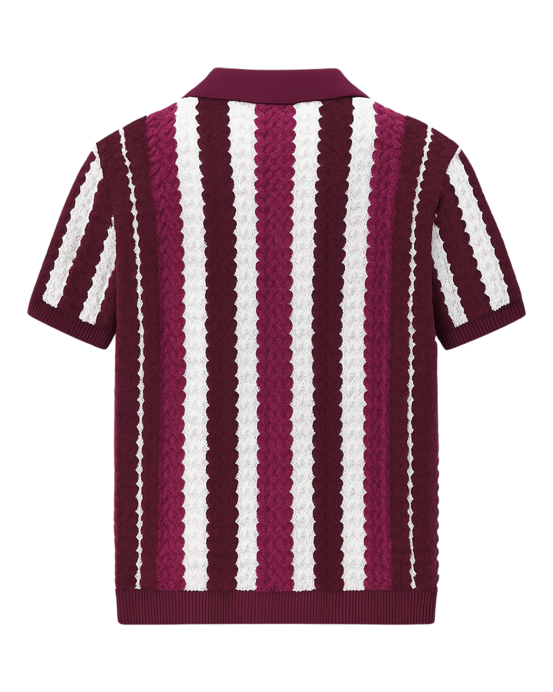 Ripple Stripe Burgundy Shirt