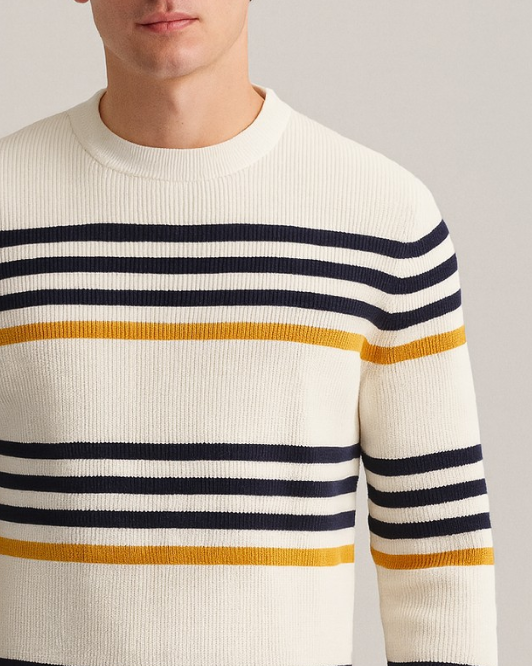 Coastal Stripes Knit Full Sleeved T-shirt
