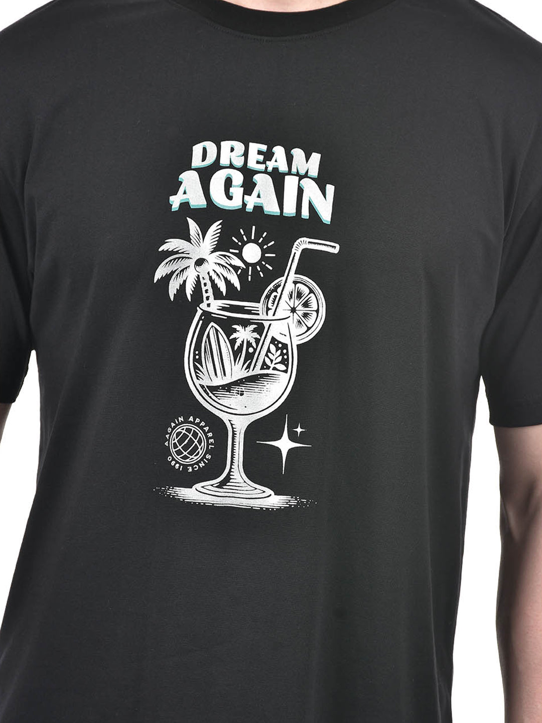 'Dream Aagain' Pearl Graphic T-Shirt – Black