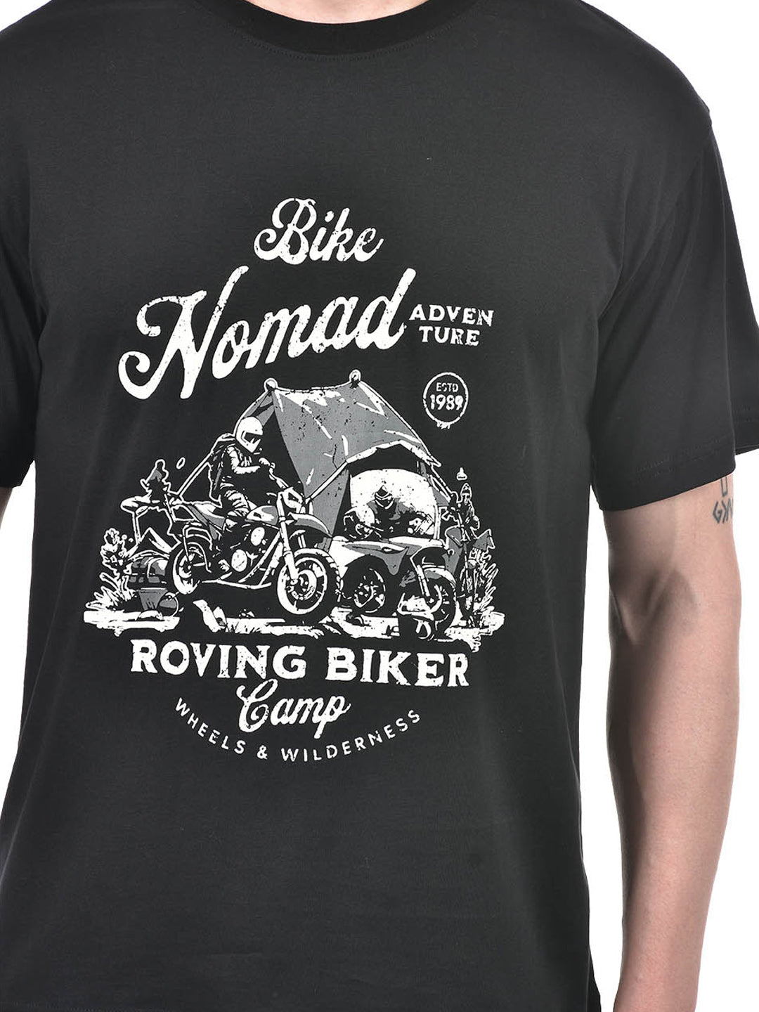'Nomad' Vintage Graphic T-Shirt – Black