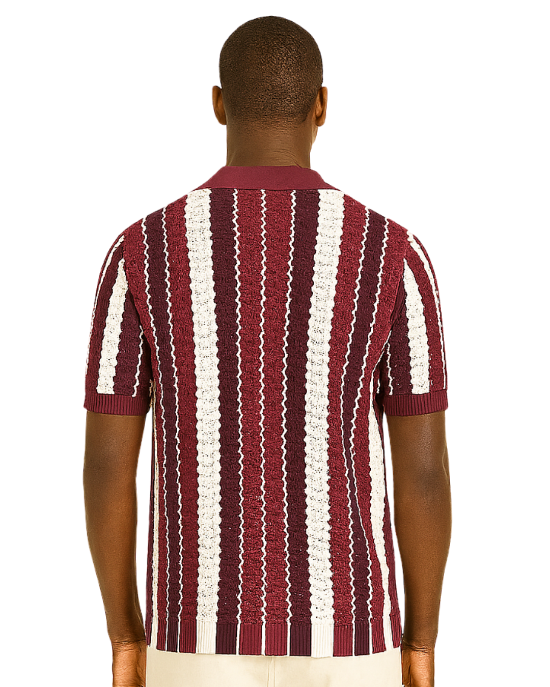 Ripple Stripe Burgundy Shirt