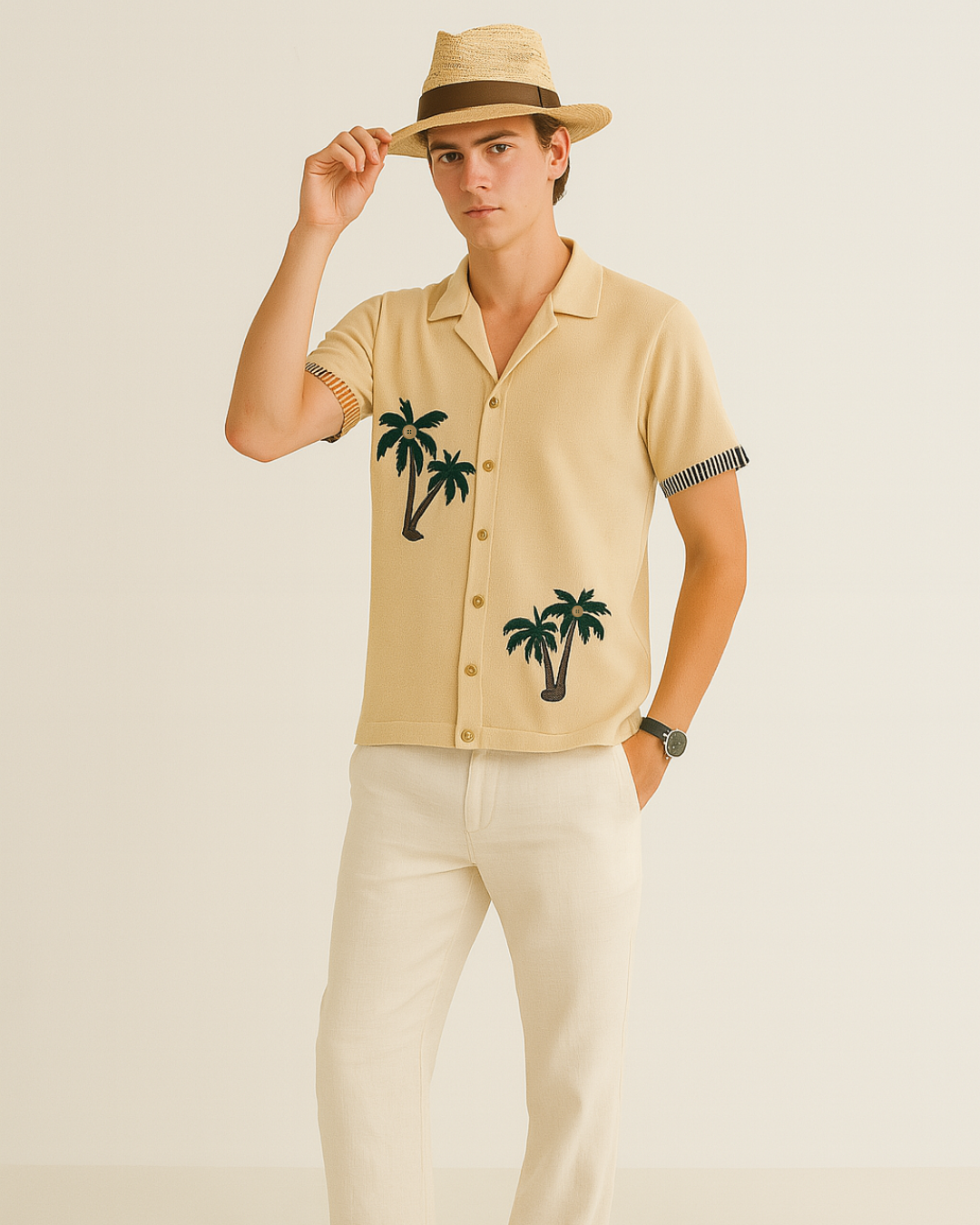 Coastal Calm Cuban Shirt