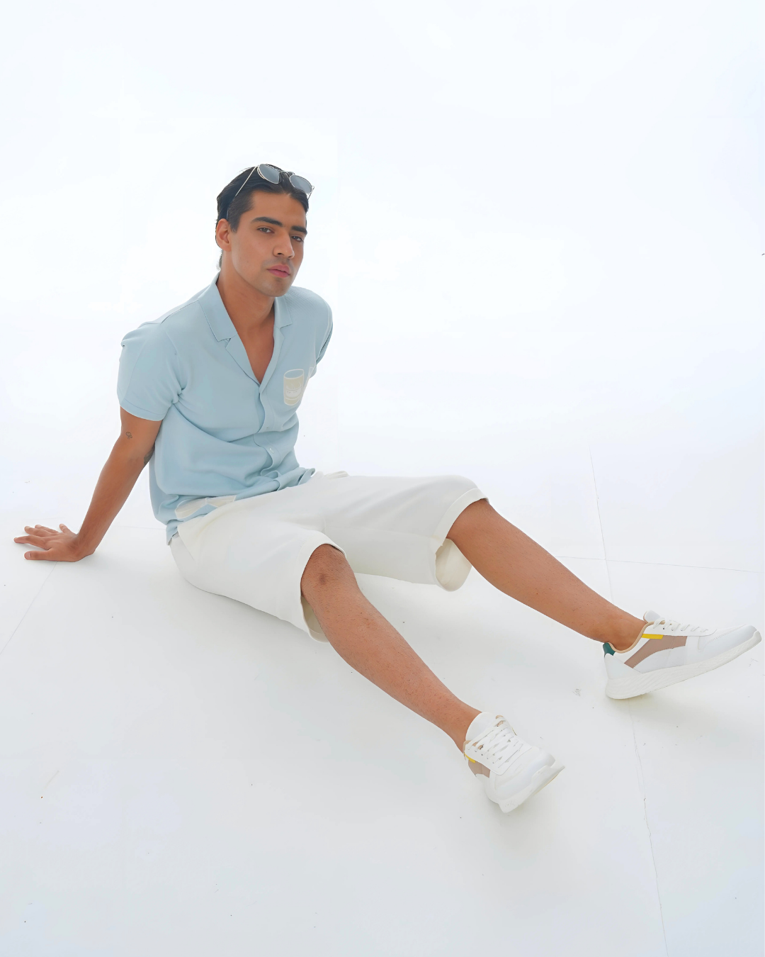 Neat on Ice Blue Cuban Shirt