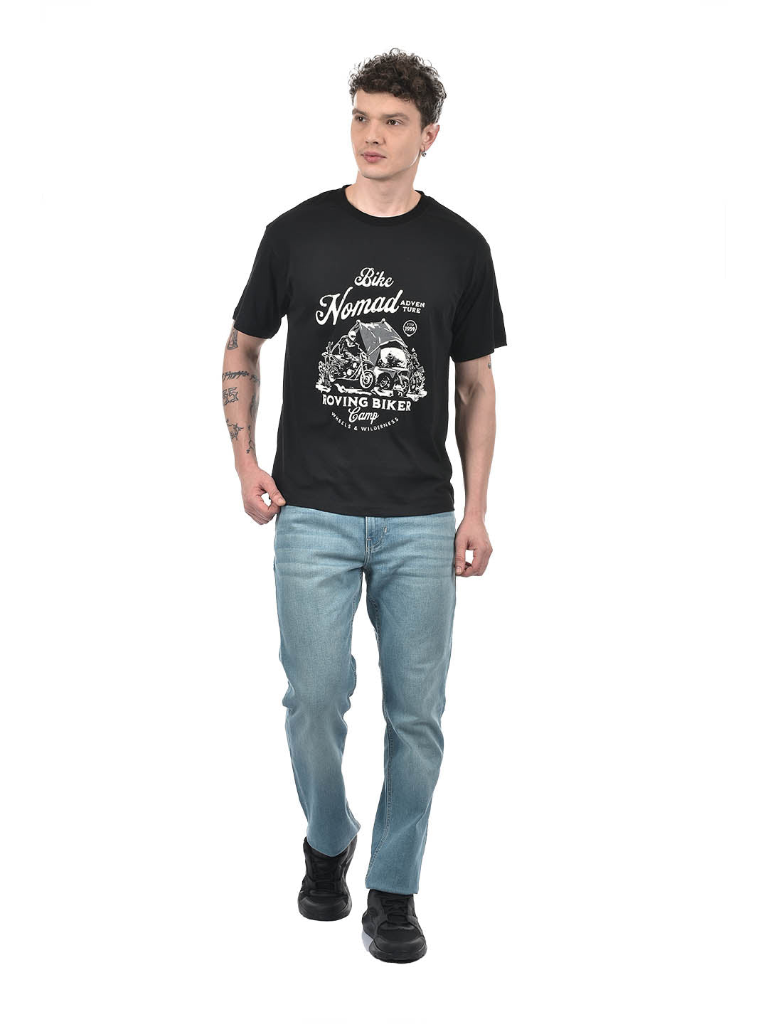 'Nomad' Vintage Graphic T-Shirt – Black