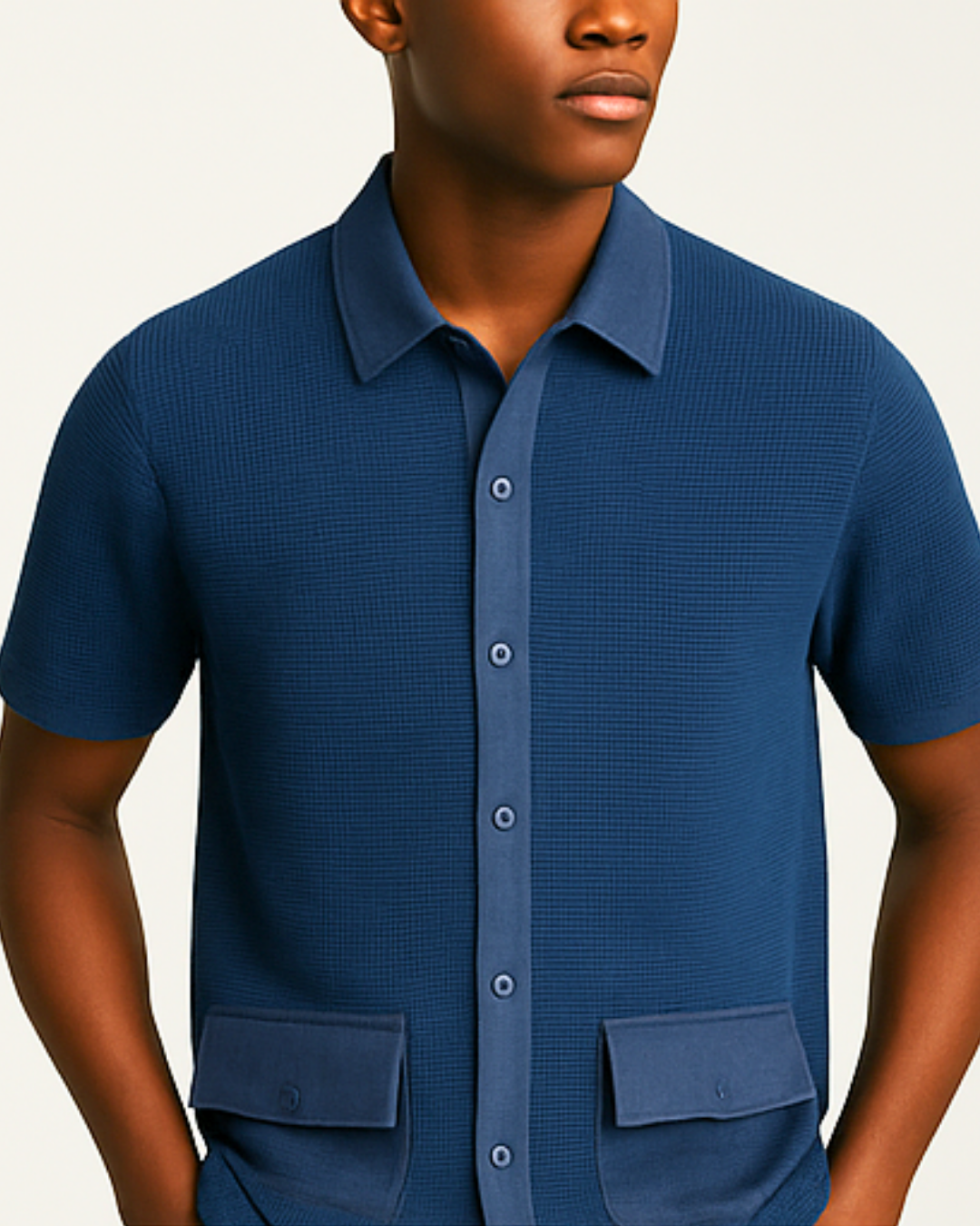Indigo Denim Utility Work Shirt