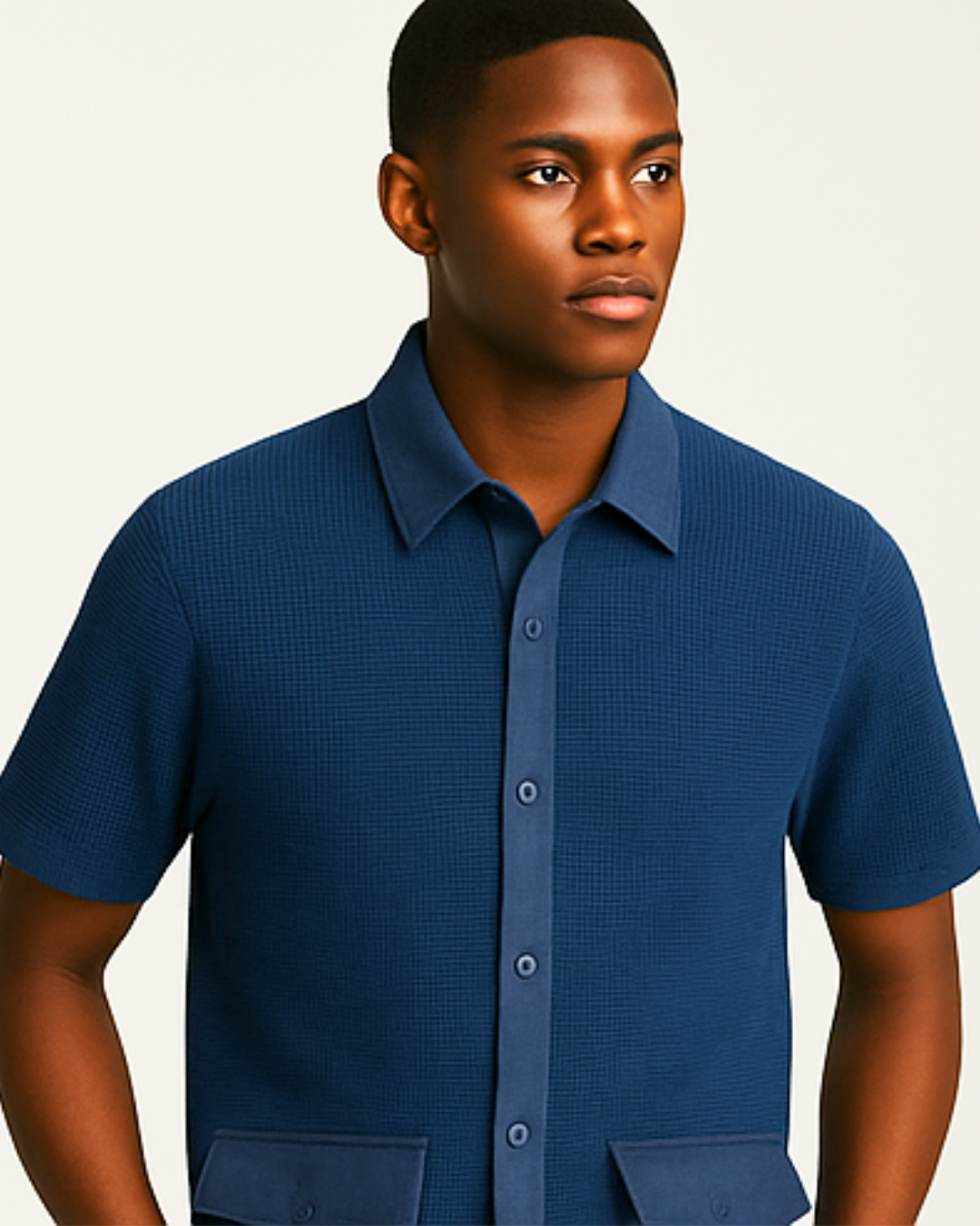 Indigo Denim Utility Work Shirt