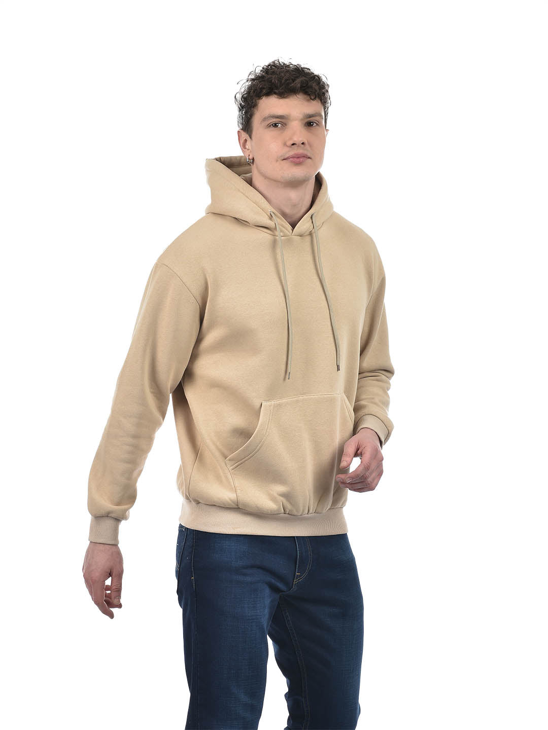 All Rounder Classic Beige Fleece Hoodie