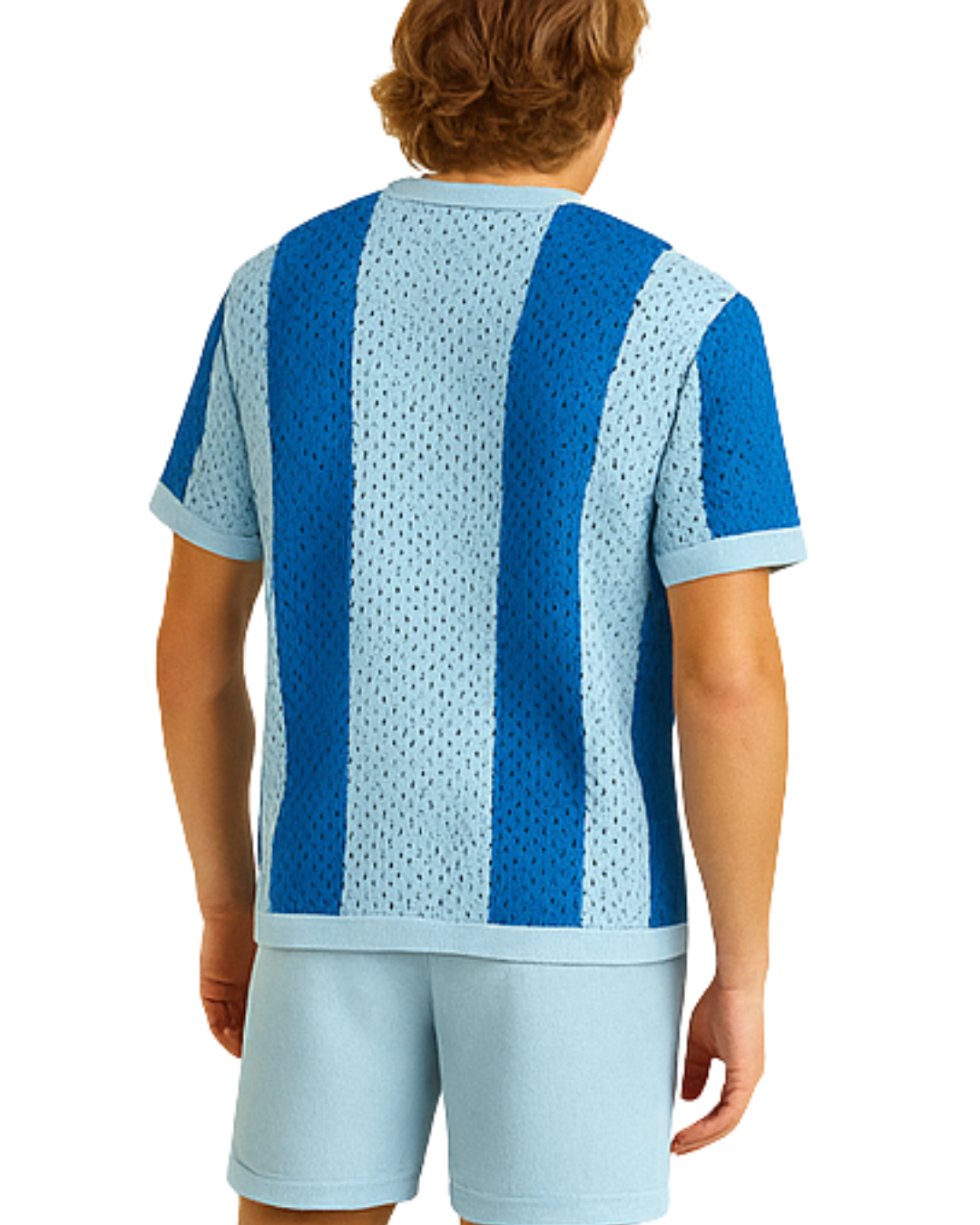 Glacier Blue Knit Shorts