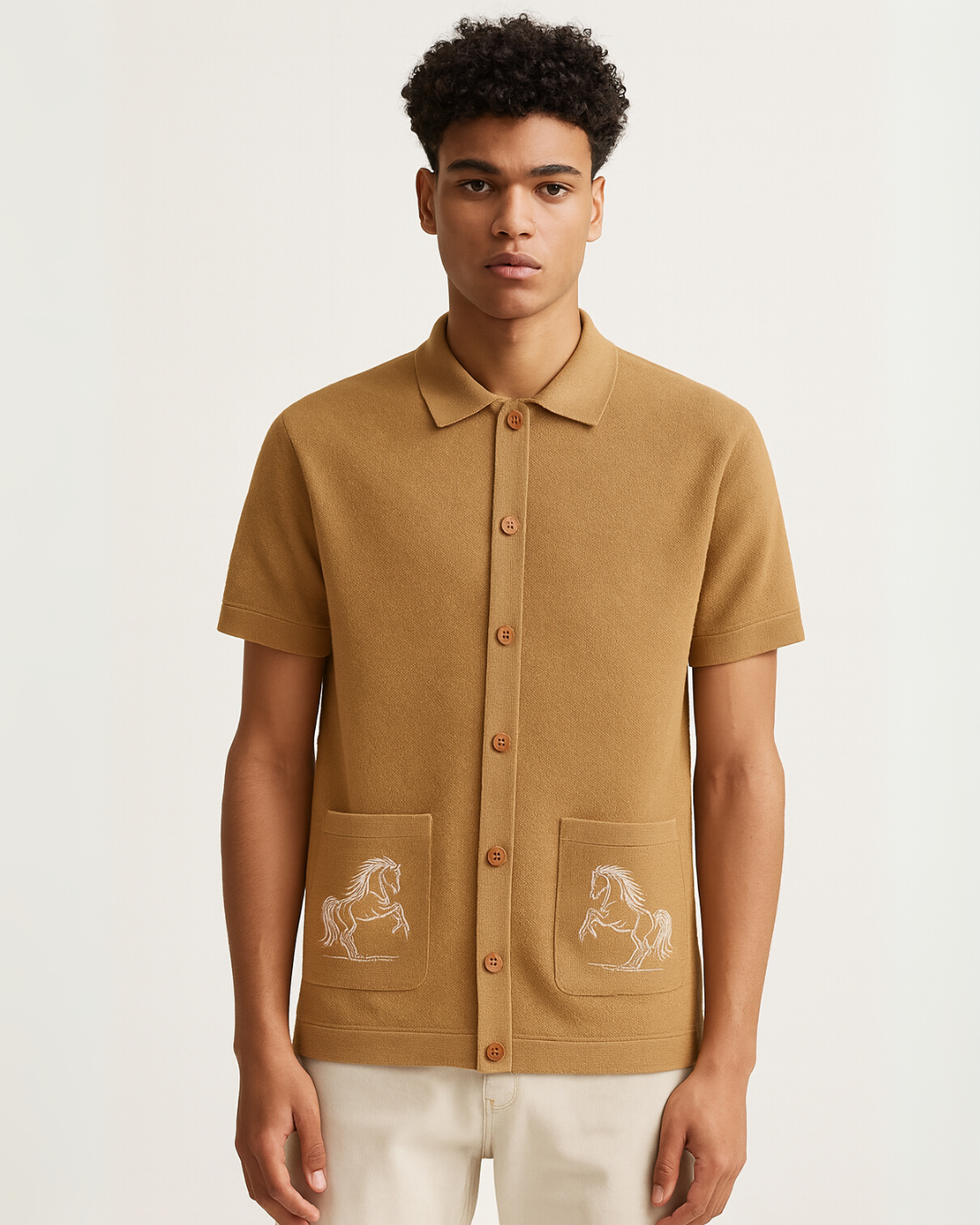 Equestrian Pocket Knit Shirt