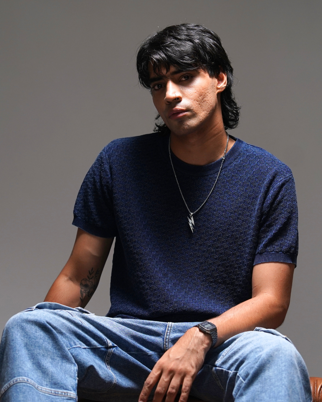Subtle Geo Indigo T-shirt