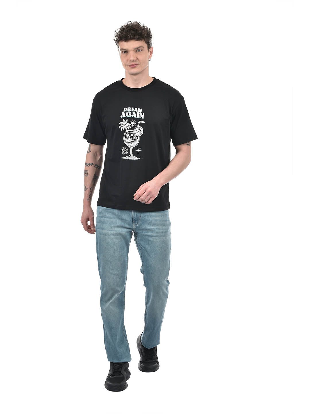 'Dream Aagain' Pearl Graphic T-Shirt – Black
