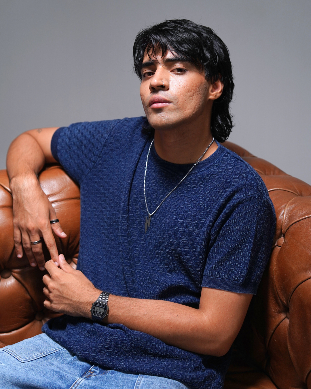 Subtle Geo Indigo T-shirt